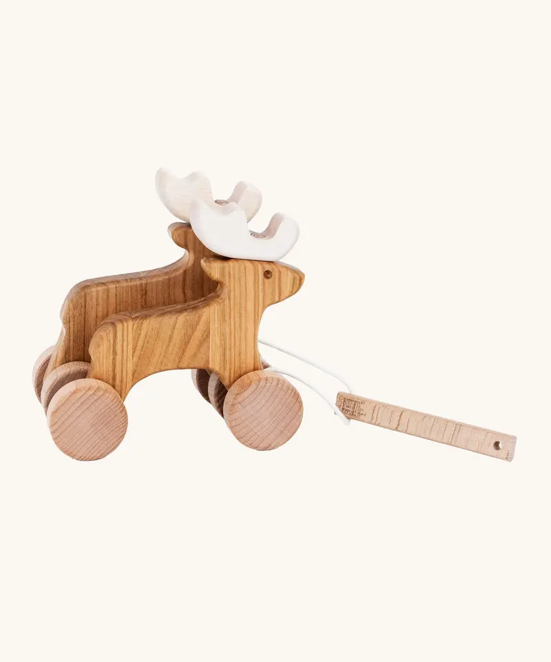 Bajo Pull Along Jumping Reindeer 2
