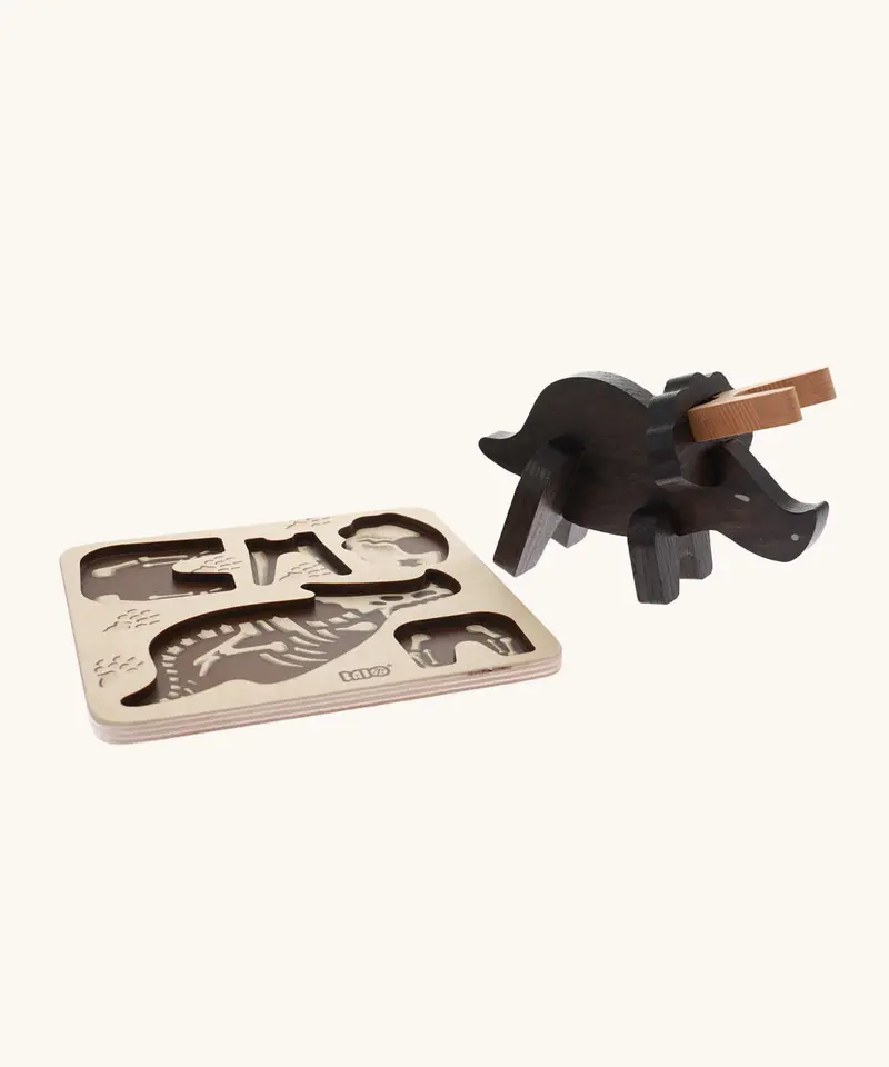 Bajo Puzzle & Sorter - Black Oak Triceratops 1
