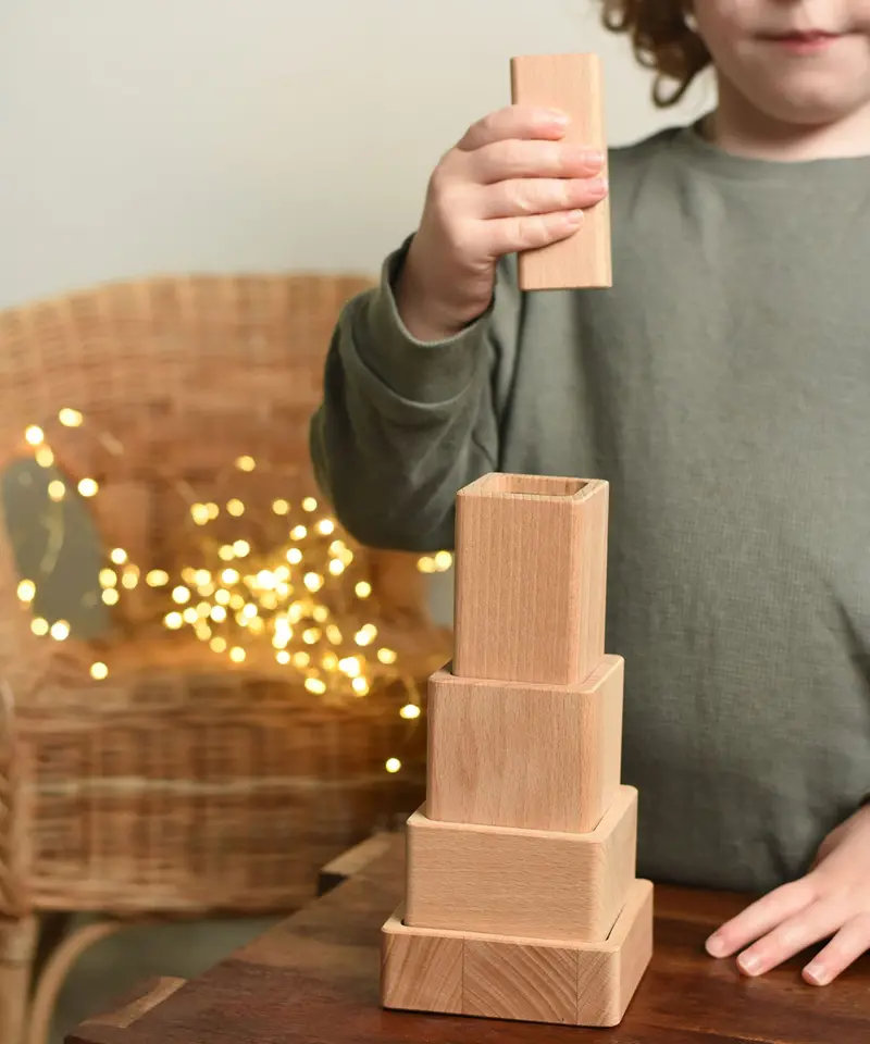 Bajo Squaremide Sensory Stacking Toy 2