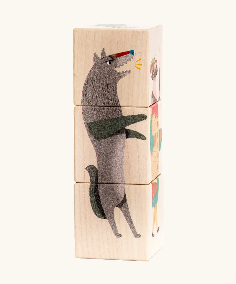 Bajo Turning Blocks Puzzle - Little Red Riding Hood 1