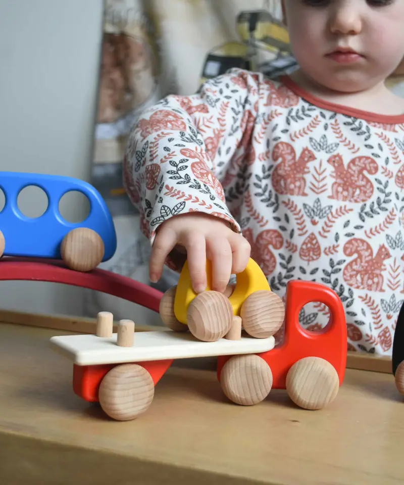 Bajo Wooden Car Transporter Lorry 2