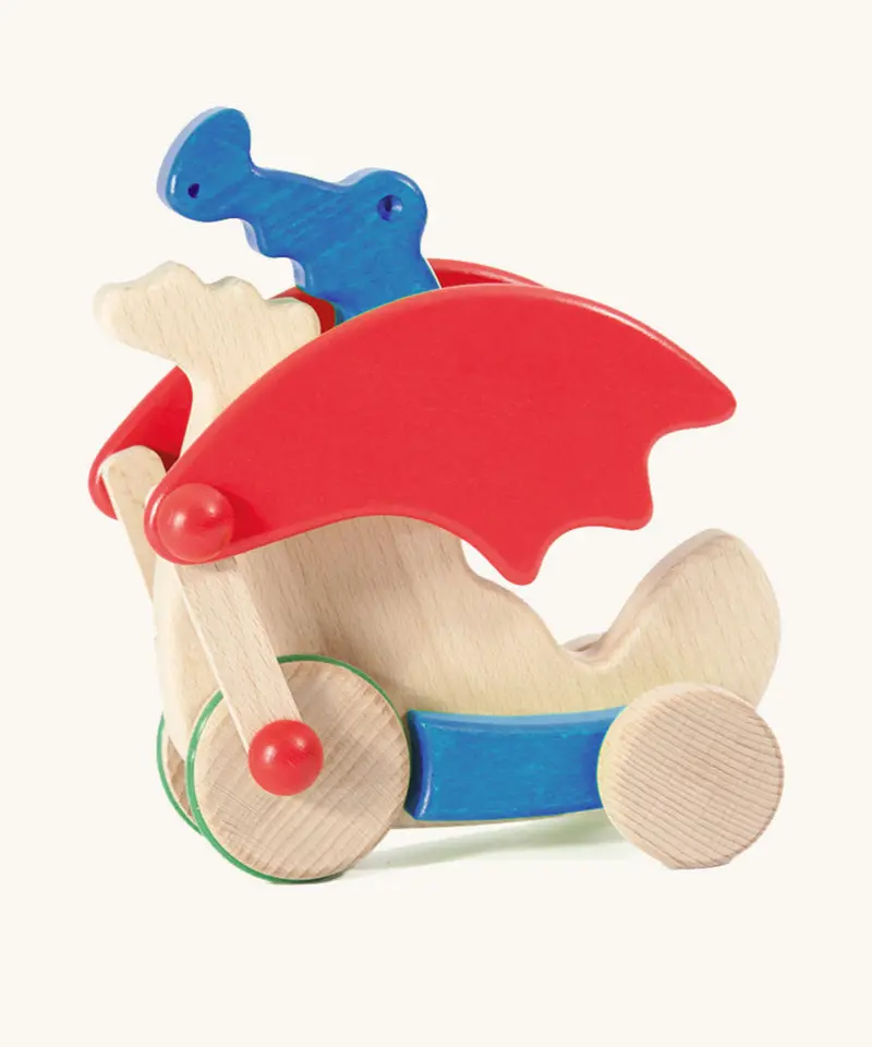Bajo Wooden Pull-Along Dragon Toy 2