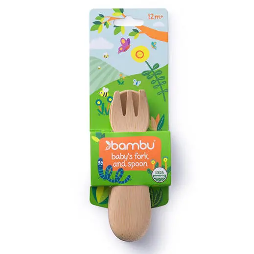 Bambu Baby Fork & Spoon 2