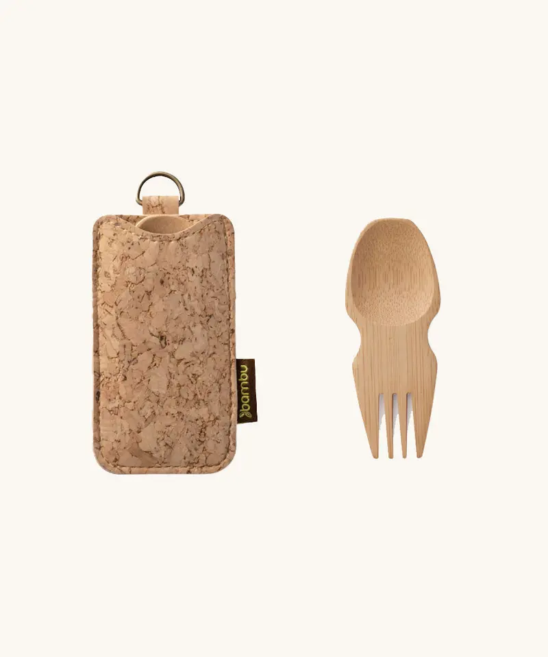 Bambu Compact Bamboo Spork & Cork Case 2