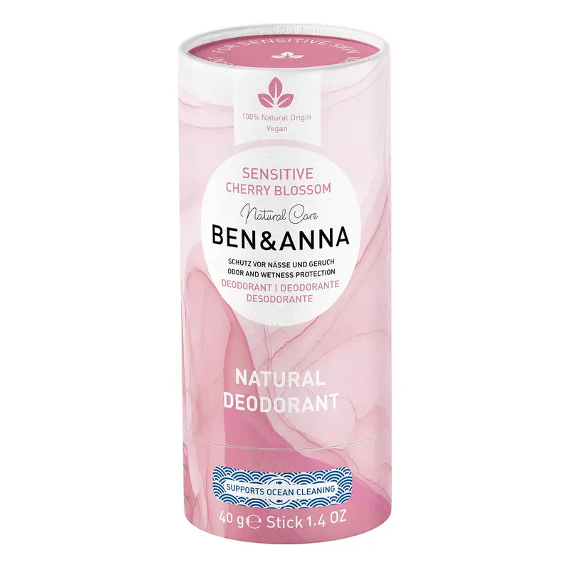 Ben & Anna Deodorant Paper Stick Sensitive - Cherry Blossom 40G 1