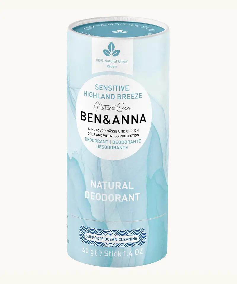 Ben & Anna Deodorant Paper Stick Sensitive - Highland Breeze 40G 1