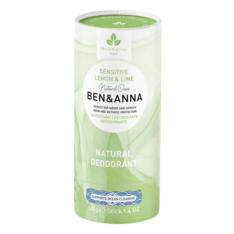Ben & Anna Deodorant Paper Stick Sensitive - Lemon & Lime 40G 1