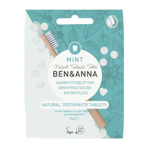 Ben & Anna Mint Toothpaste Tablets - Without Fluoride 1