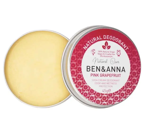 Ben & Anna Soda Cream Deodorant Tin Pink Grapefruit 1