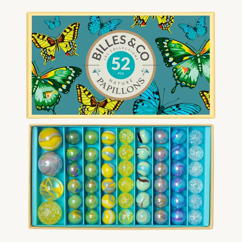 Billes & Co Butterfly Marbles Box - 52 Pack 1