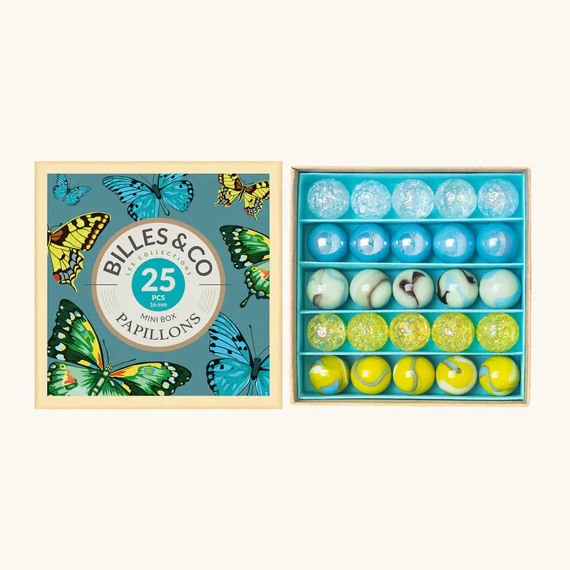 Billes & Co Butterfly Marbles Mini Box - 25 Pack 1
