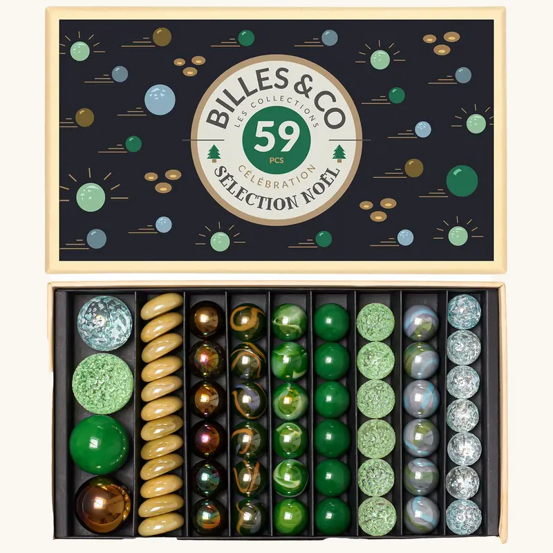 Billes & Co Christmas Selection Marbles Box - 59 Pack 1