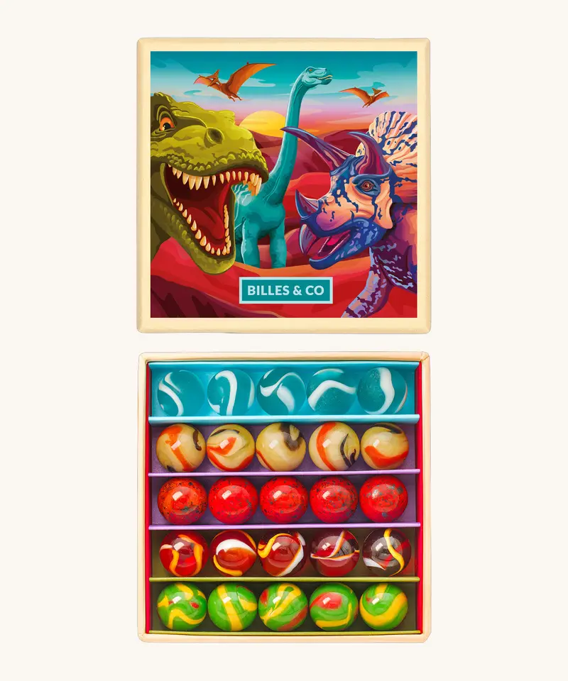Billes & Co Dinosaurs Marbles Mini Box - 25 Pack 1