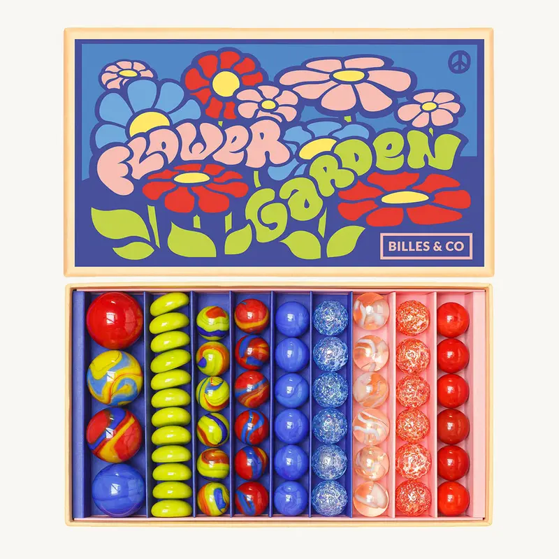 Billes & Co Flower Garden Marbles Box - 58 Pack 1