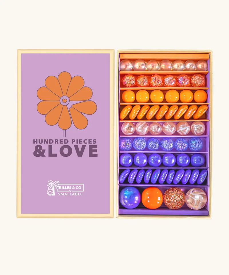Billes & Co Hundred Pieces & Love Marbles Box - 61 Pack 1