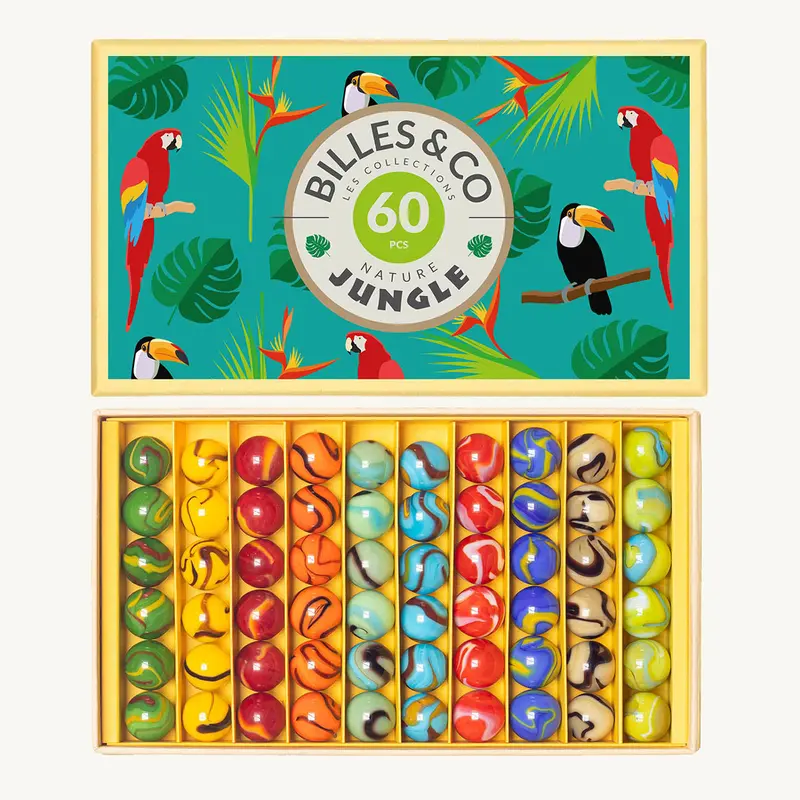 Billes & Co Jungle Marbles Box - 60 Pack 1