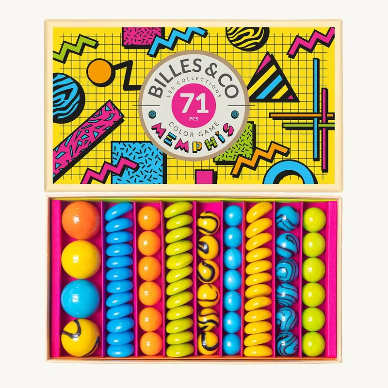 Billes & Co Memphis Marbles Box - 71 Pack 1