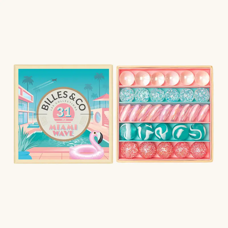 Billes & Co Miami Wave Marbles Mini Box - 31 Pack 1