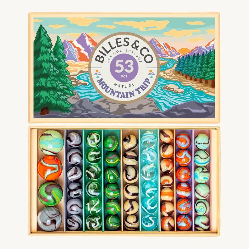 Billes & Co Mountain Trip Marbles Box - 53 Pack 1