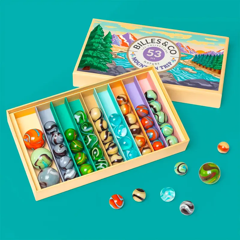 Billes & Co Mountain Trip Marbles Box - 53 Pack 2