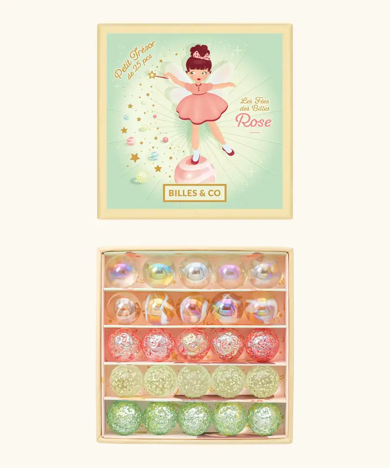 Billes & Co Pink Fairy Marbles Mini Box - 25 Pack 1