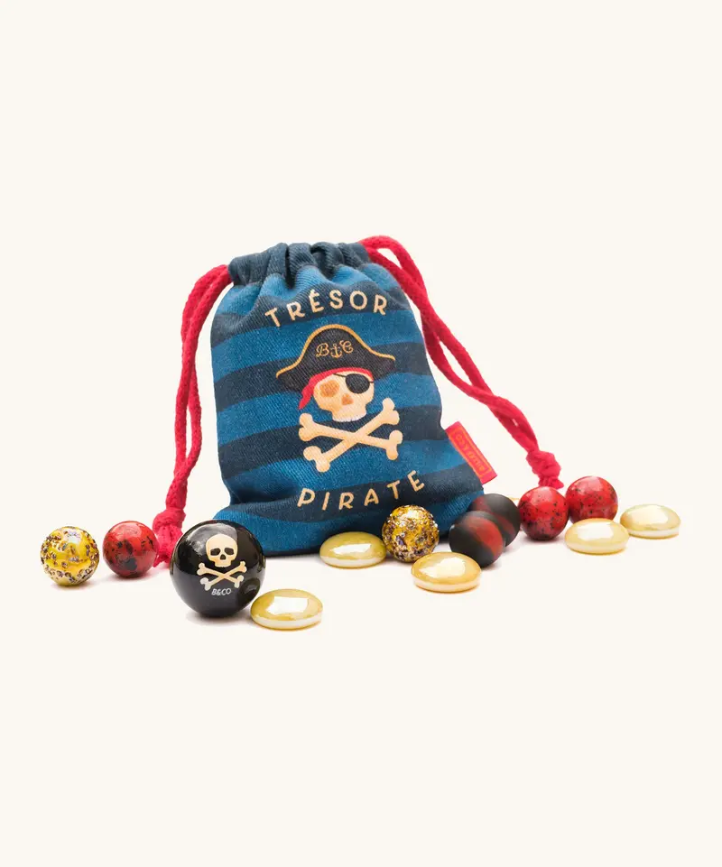 Billes & Co Pirate Treasure Pouch Marble Box - 17 Pack 2