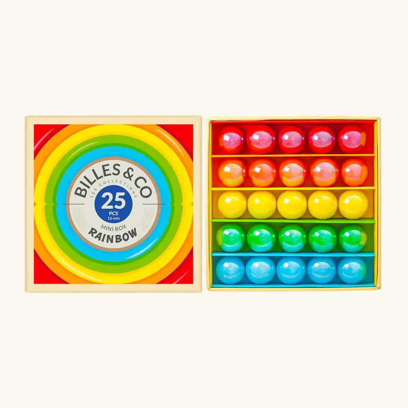 Billes & Co Rainbow Marbles Mini Box - 25 Pack 1