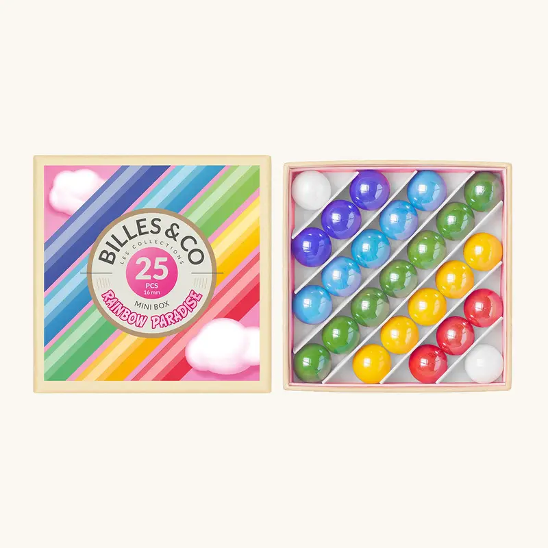 Billes & Co Rainbow Paradise Marbles Mini Box - 25 Pack 1