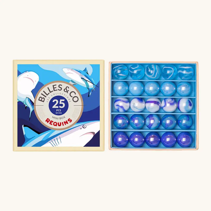 Billes & Co Shark Marbles Mini Box - 25 Pack 1