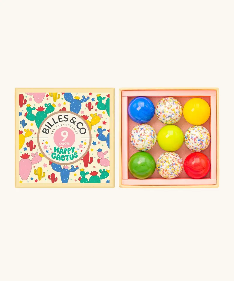 Billes & Co Shooter Marbles Mini Box - Happy Cactus 1