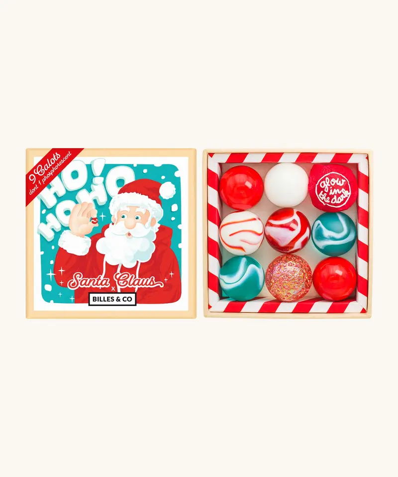 Billes & Co Shooter Marbles Mini Box - Santa Claus 1