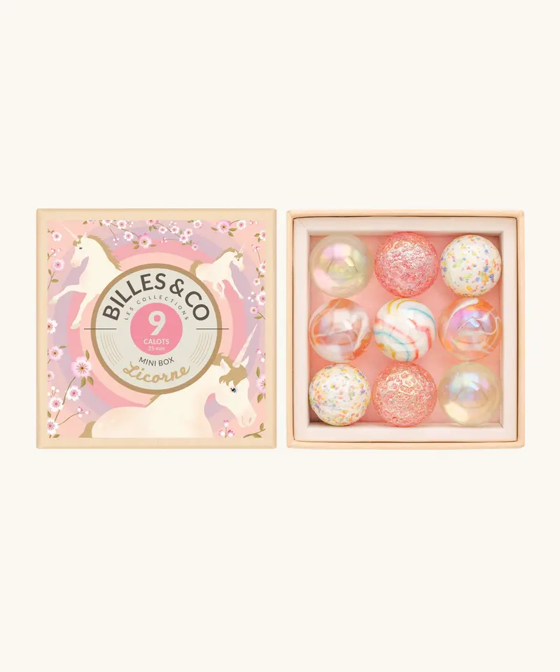 Billes & Co Shooter Marbles Mini Box - Unicorn 1