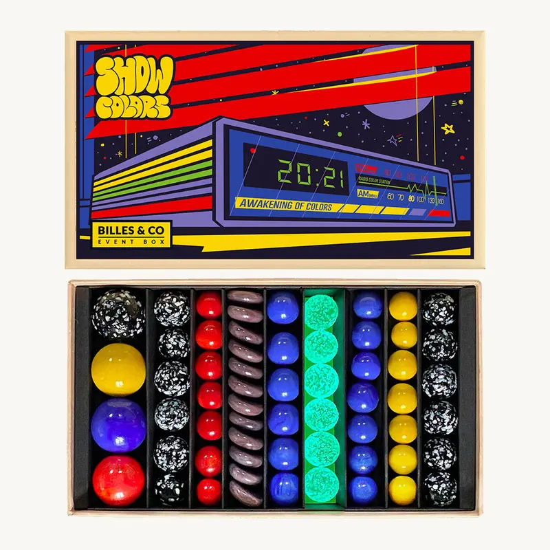 Billes & Co Show Colours Radio Marbles Box - 62 Pack 1