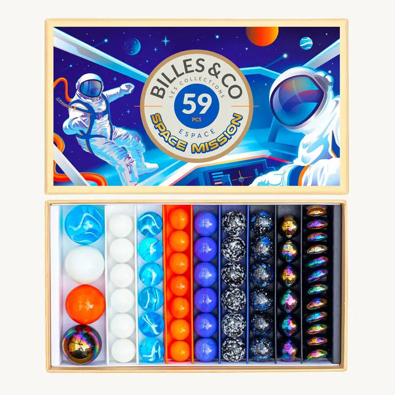Billes & Co Space Mission Marbles Box - 59 Pack 1