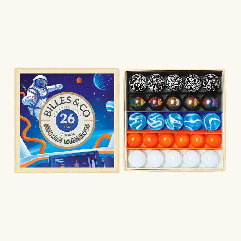 Billes & Co Space Mission Marbles Mini Box - 26 Pack 1