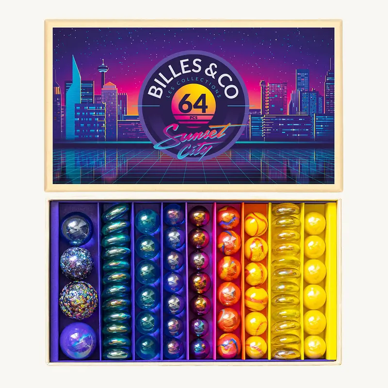 Billes & Co Sunset City Marbles Box - 64 Pack 1