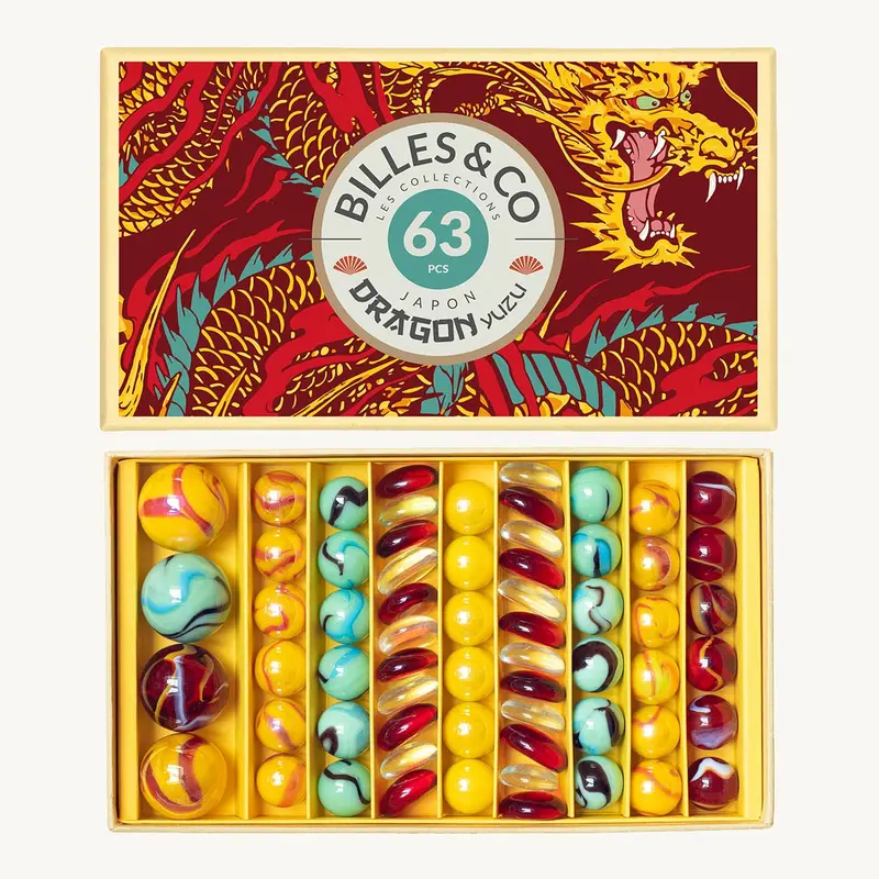 Billes & Co Yuzu Dragon Marbles Box - 63 Pack 1