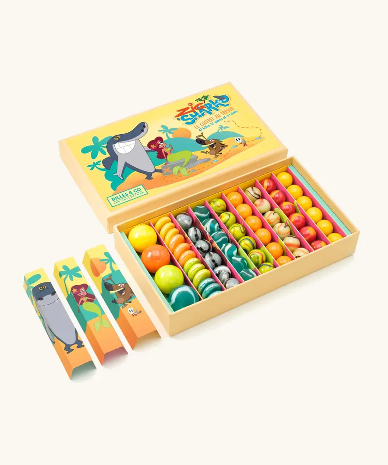 Billes & Co Zig & Sharko Marble Box - 58 Pack 2