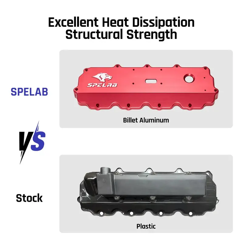Billet Aluminum Valve Cover For 2004.5-2007 Ford F250 F350 F450 F550 6.0L Powerstroke | Spelab 2