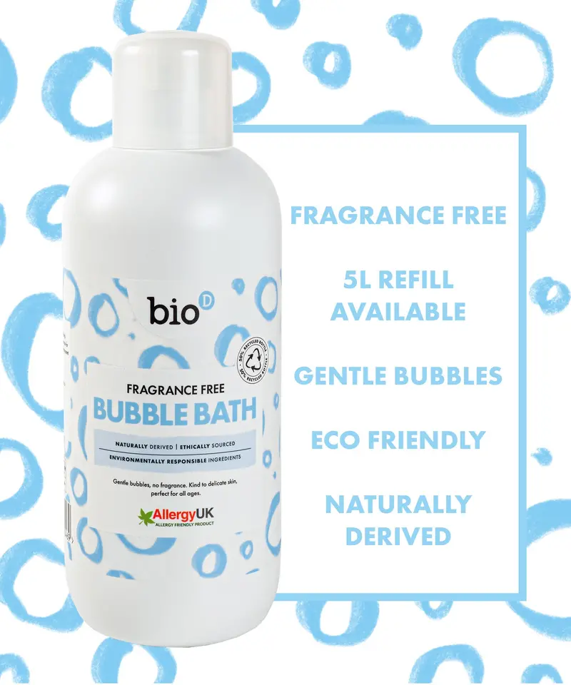Bio-D Fragrance-Free Bubble Bath - 1L 2