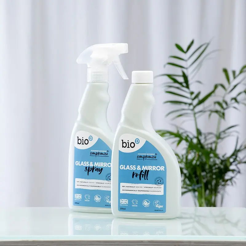 Bio-D Vegan Glass & Mirror Refill 500Ml 2