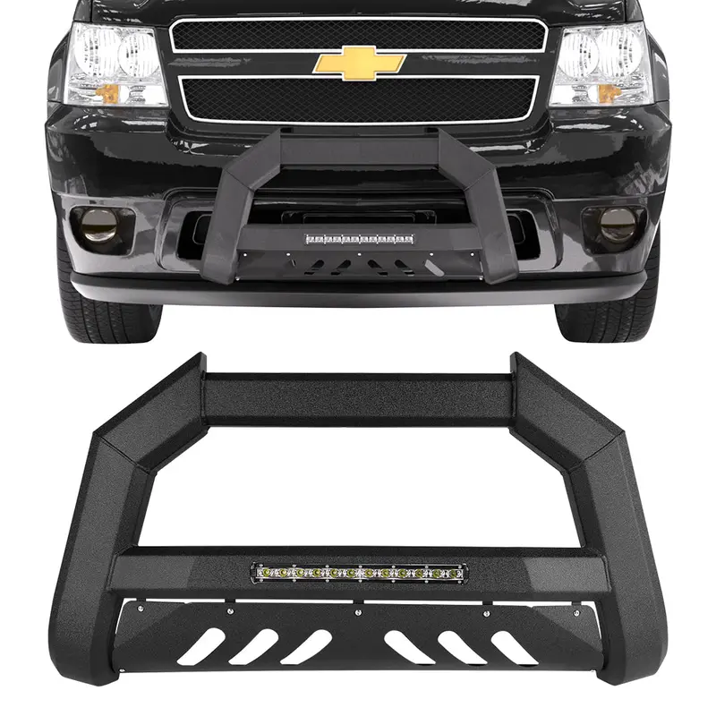 Black Bull Bar Led For 2007-2018 Chevy/Gmc 1500 Truck & Suv 2