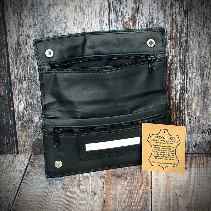 Black Leather Handroller's Wallet 2