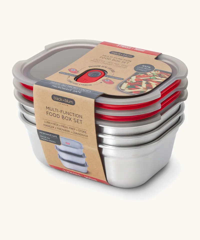 Black+Blum Stainless Steel Meal Prep Lunchbox Set 2