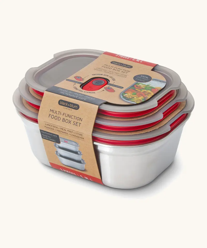 Black+Blum Stainless Steel Meal Prep Lunchbox Set 3