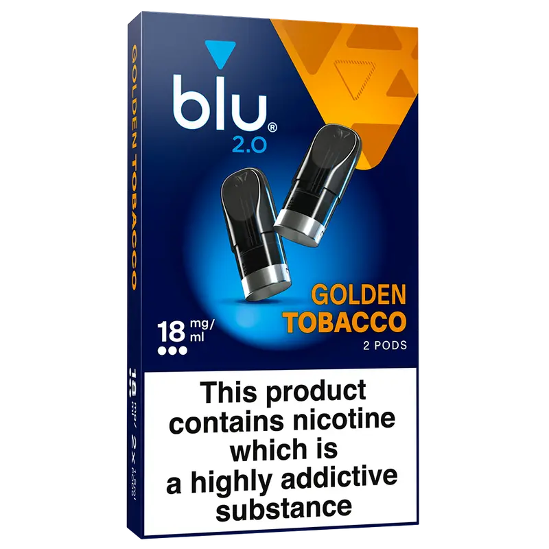 Blu 2.0 Golden Tobacco Vape Pods 18Mg/Ml 2 Pack 1