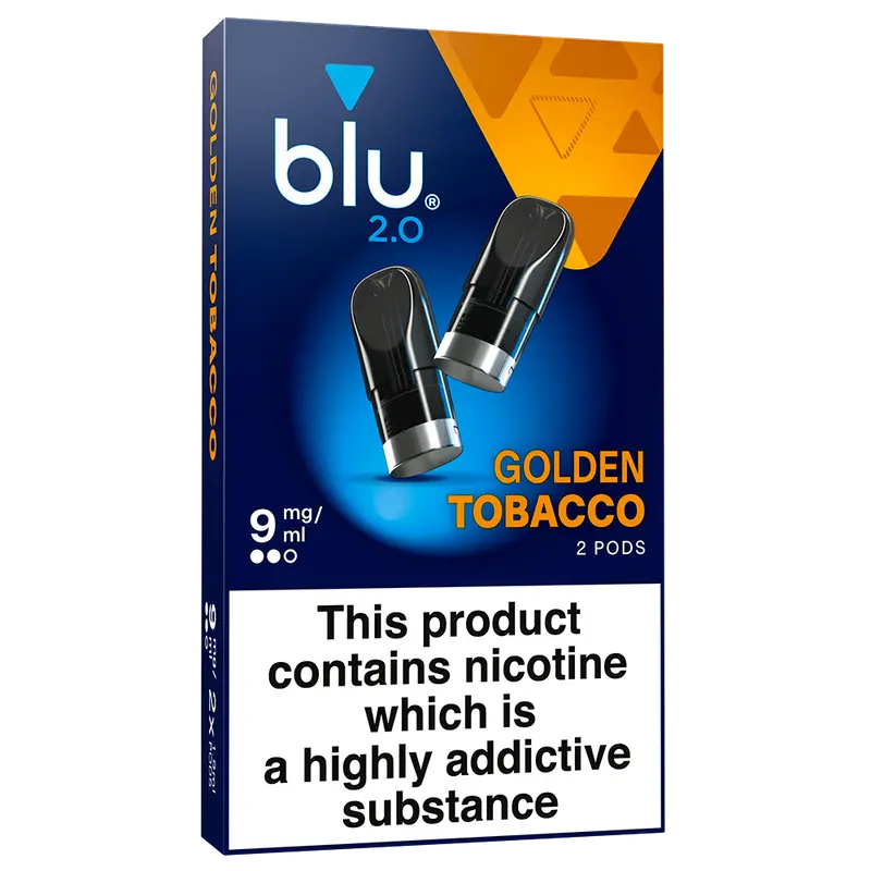 Blu 2.0 Golden Tobacco Vape Pods 9Mg/Ml 2 Pack 1