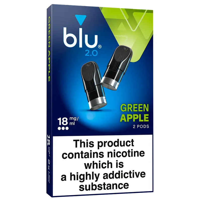 Blu 2.0 Green Apple Vape Pods 18Mg/Ml 2 Pack 1