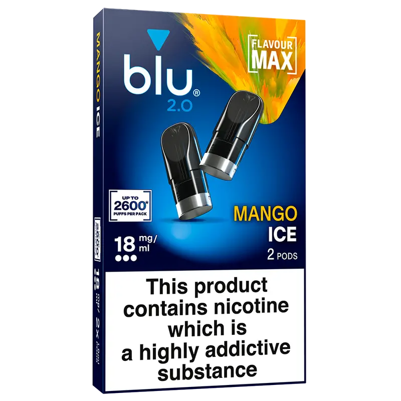 Blu 2.0 Mango Ice Vape Pods 18Mg/Ml 2 Pack 1