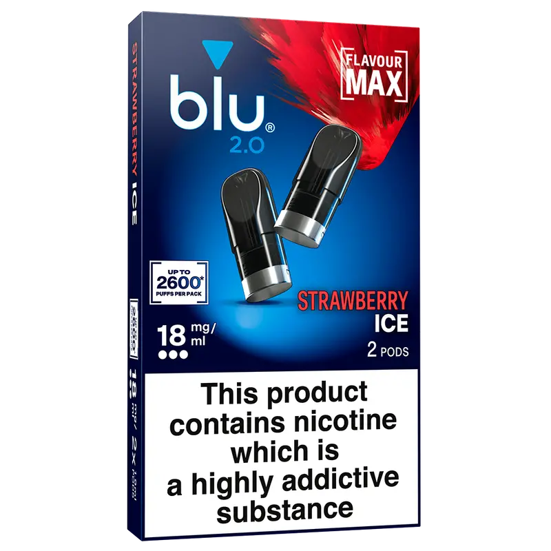 Blu 2.0 Strawberry Ice Vape Pods 18Mg/Ml 2 Pack 1